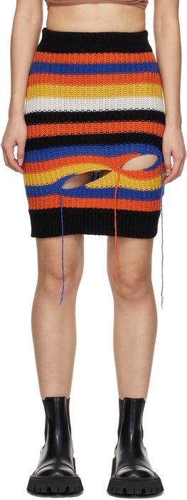 Charles Jeffrey Loverboy Multicolor Stripe Slash Skirt