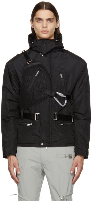 HELIOT EMIL Black Padded Nylon Jacket