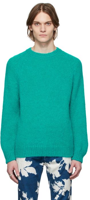 Erdem Green Mohair Noel Sweater