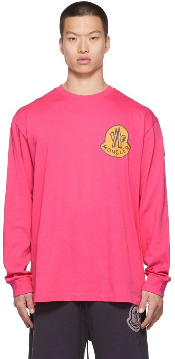Moncler Genius 2 Moncler 1952 Pink Logo Long Sleeve T-Shirt