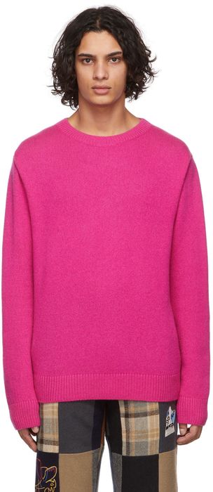 The Elder Statesman Pink Simple Crew Sweater