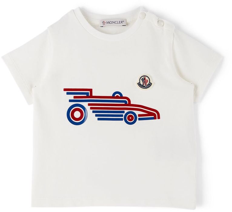 Moncler Enfant Baby Off-White Car Graphic T-Shirt