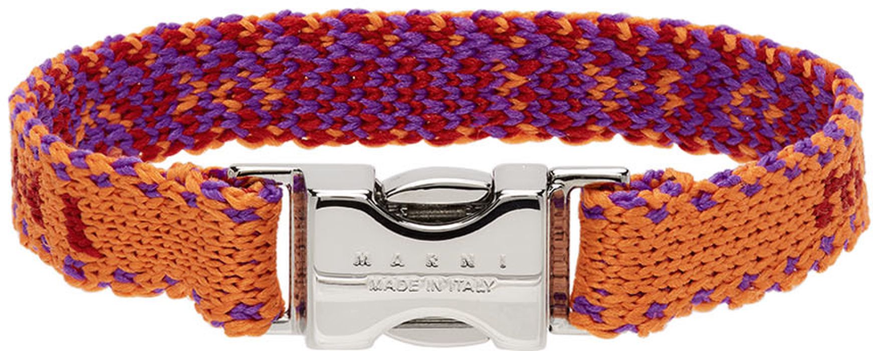 Marni Orange & Purple Crochet Ribbon Bracelet