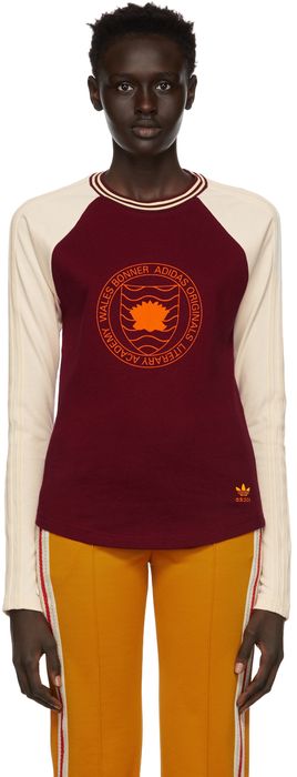 Wales Bonner Burgundy adidas Originals Edition College T-Shirt