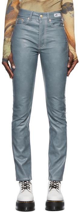 Eytys Grey Vegan Leather Solstice Jeans