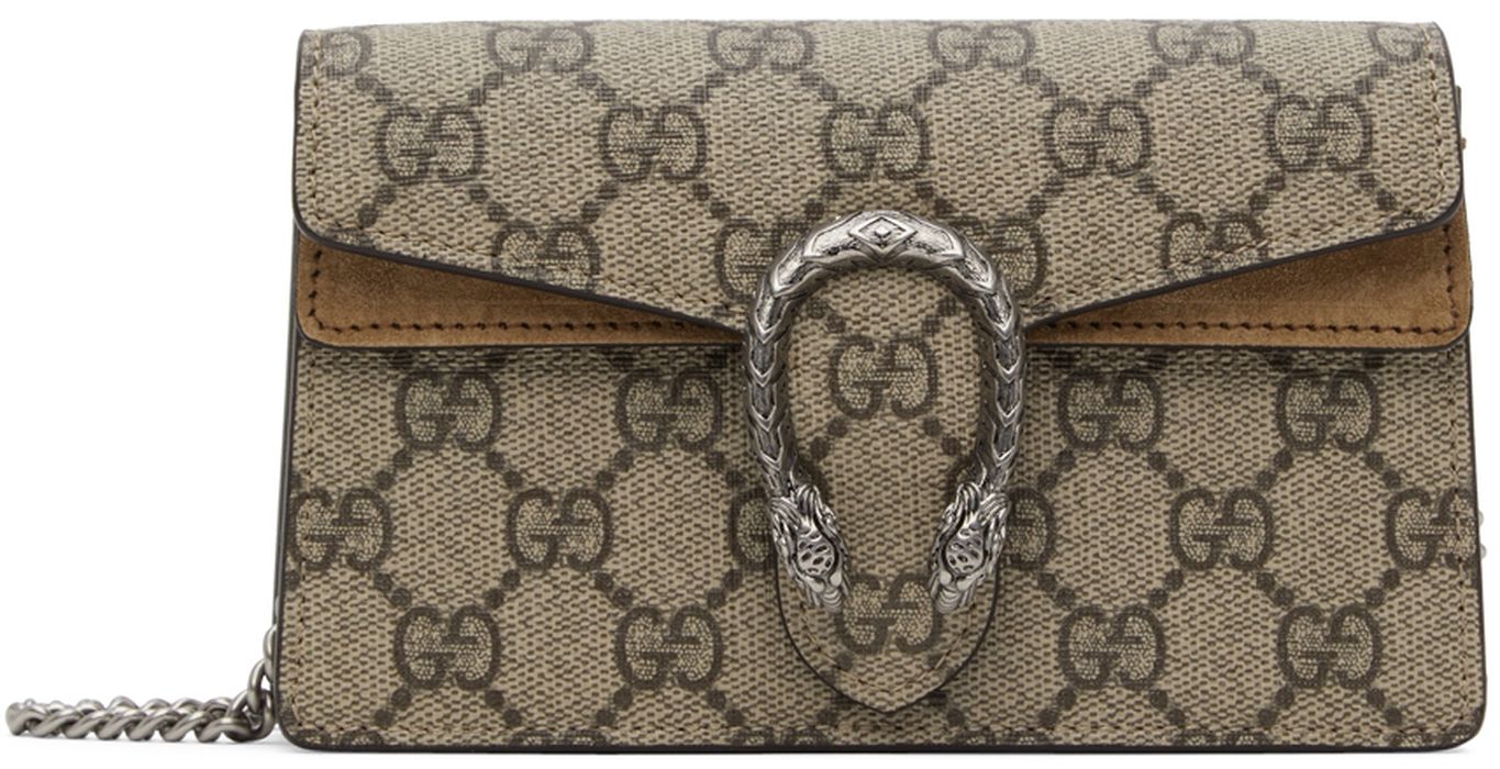 Gucci Beige Super Mini GG Supreme Dionysus Bag