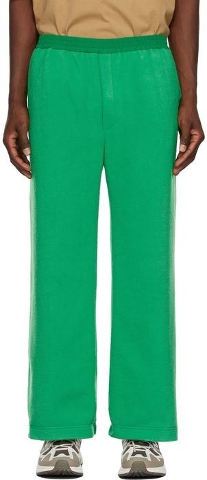 Situationist Reversible Green Satin & Fleece Trousers