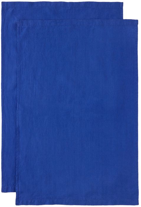 Tekla Two-Pack Blue Linen Glass Towel