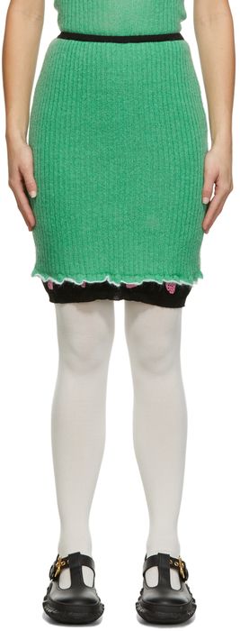 Cormio Green Alexia Contrast Skirt