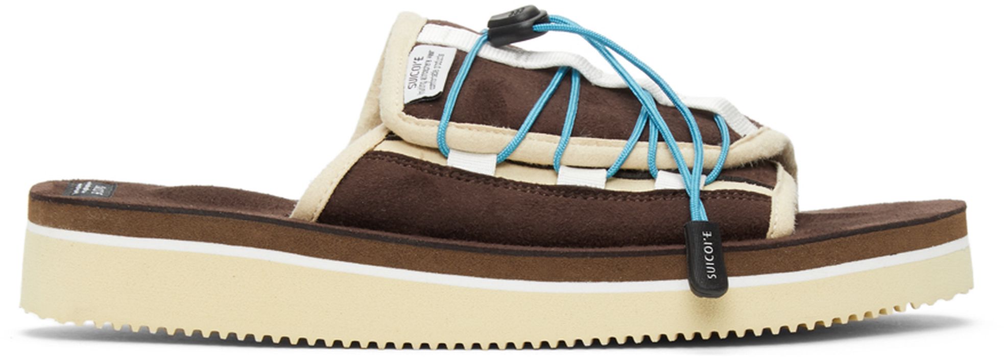 Suicoke Brown & Off-White OLAS-ECS Sandals