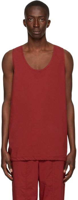 3.1 Phillip Lim Red Side-Zip Muscle Tank Top