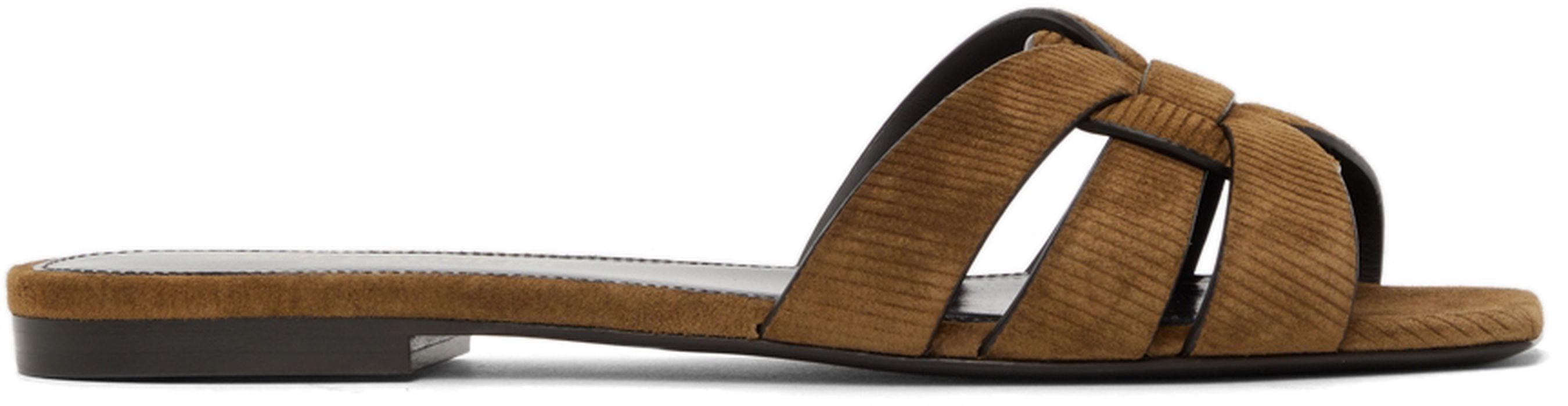 Saint Laurent Suede Tribute 05 Slide Sandals