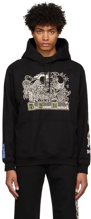 MCQ Black Graphic Relaxed Hoodie