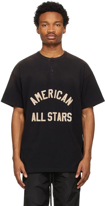Fear of God Black 'American All Stars' Short Sleeve Henley