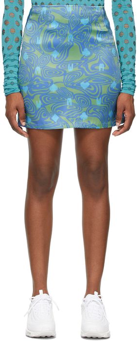 Maisie Wilen Green & Blue Dial-Up Skirt