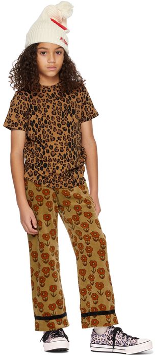 Mini Rodini Kids Tan Basic Leopard T-Shirt