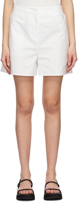 AMOMENTO White Cotton Shorts