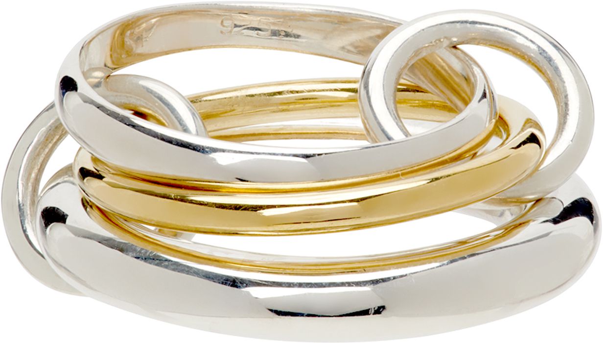 Spinelli Kilcollin Silver Amaryllis Three-Link Ring