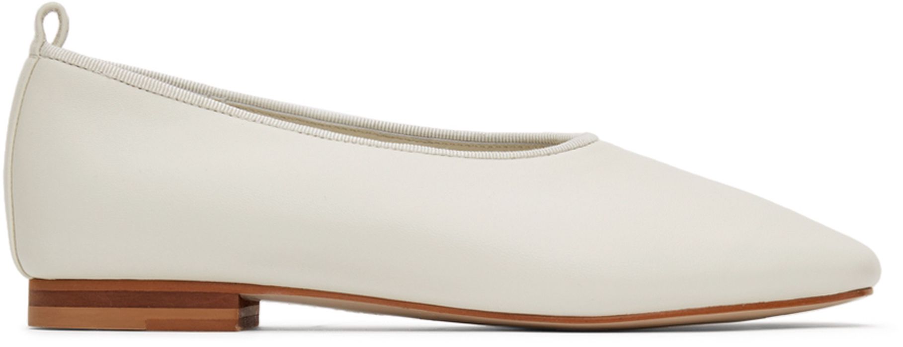 Nothing Written Off-White Plain Ballerina Flats