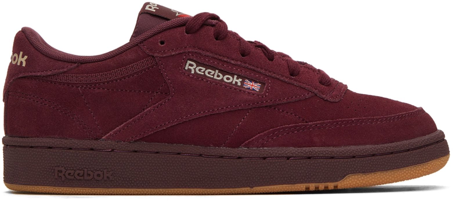 Reebok Classics Burgundy Suede Club C 85 Sneakers