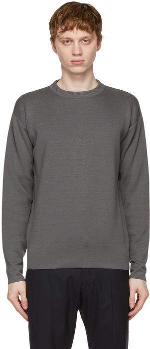Loro Piana Grey Wish Wool T-Shirt Sweater