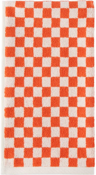 Baina Orange & White Josephine Hand Towel