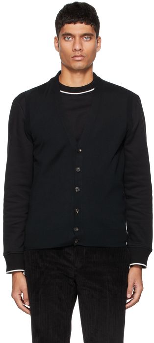 Ermenegildo Zegna Black Wool Vest Cardigan