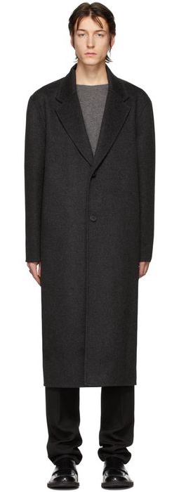 Bottega Veneta Grey Double-Wool Oversized Coat