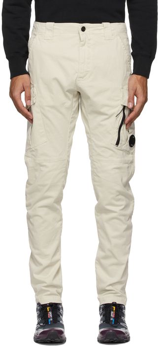 C.P. Company Off-White Stretch Sateen Cargo Pant