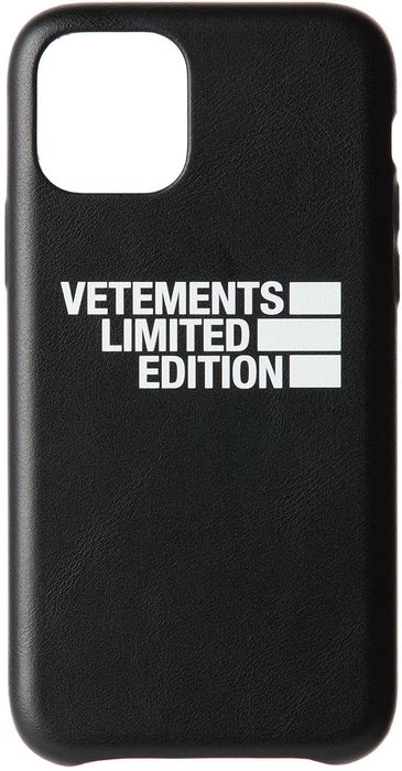 VETEMENTS Black 'Limited Edition' Logo iPhone 11 Pro Case