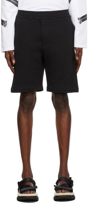 Alexander McQueen Black French Terry Shorts