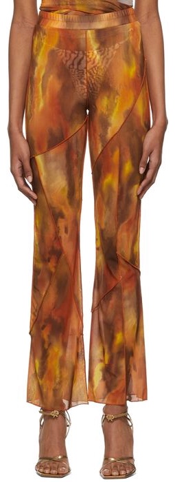 KIM SHUI SSENSE Exclusive Orange Print Lounge Pants
