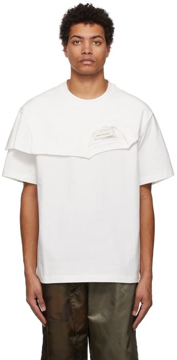 Feng Chen Wang White Double Collar T-Shirt