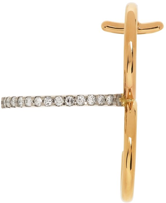 Charlotte Chesnais Gold Fine Clover Diamond Single Earring
