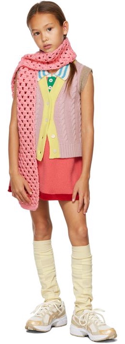 Ligne Noire Kids Pink Wool & Cashmere Vest