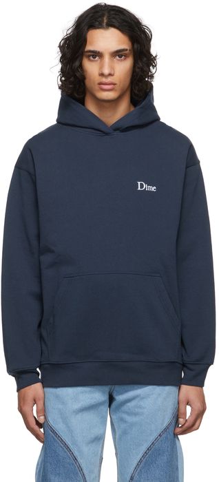 Dime Navy Classic Small Logo Hoodie