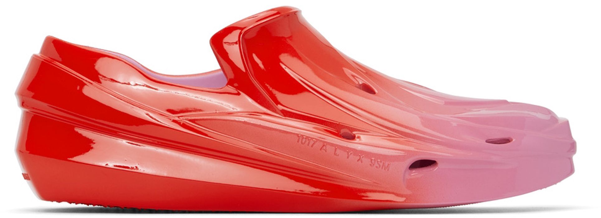 1017 ALYX 9SM Red & Pink Mono Slip-On Slippers