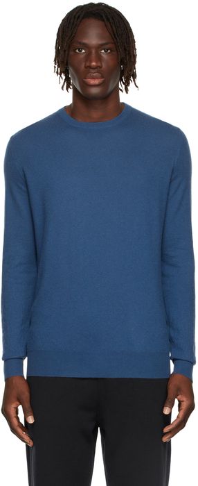 Loro Piana Blue Cashmere Crewneck Sweater