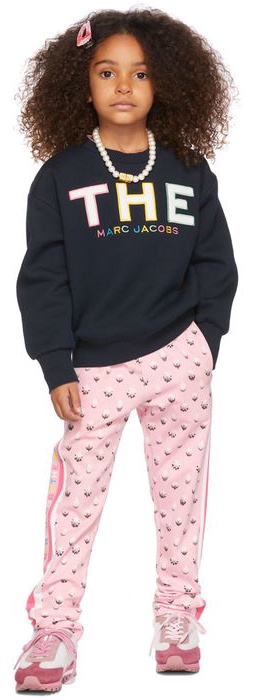 Marc Jacobs Kids Navy & Multicolor Logo Sweatshirt