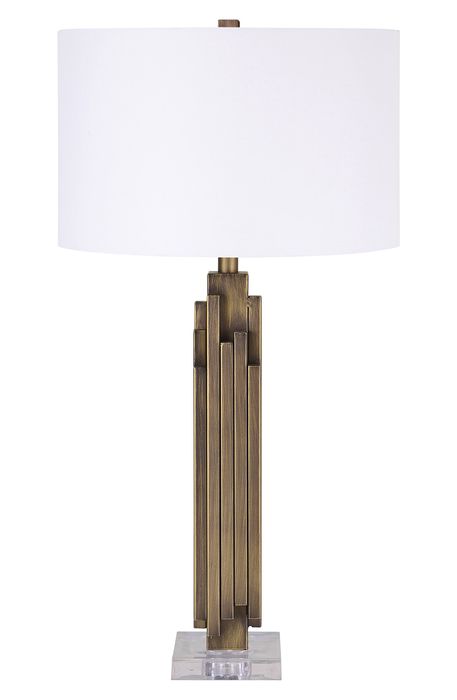 Renwil Gabriel Table Lamp in Antique Brass Clear