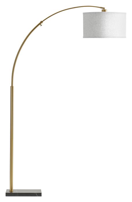 Brightech Logan LED Floor Lamp in Antique Brass