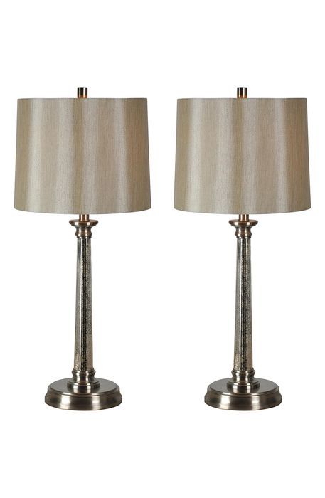 Renwil Brooks Set of 2 Table Lamps in Satin Nickel