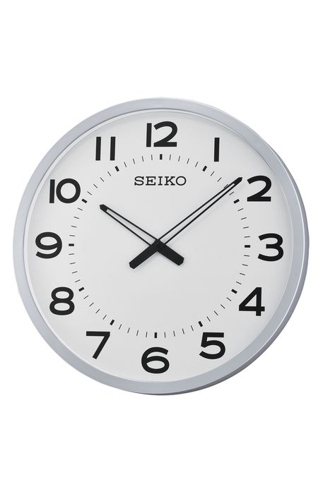 Seiko Ultra Modern Wall Clock in Silver