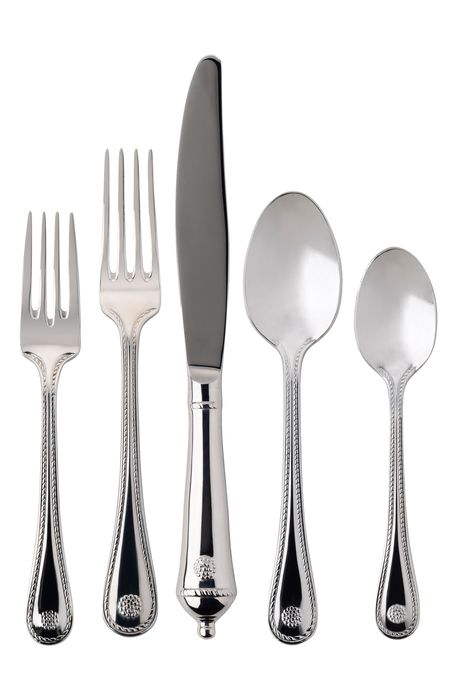 Juliska Polished Stainless Steel 5-Piece Place Setting in Polished Silver