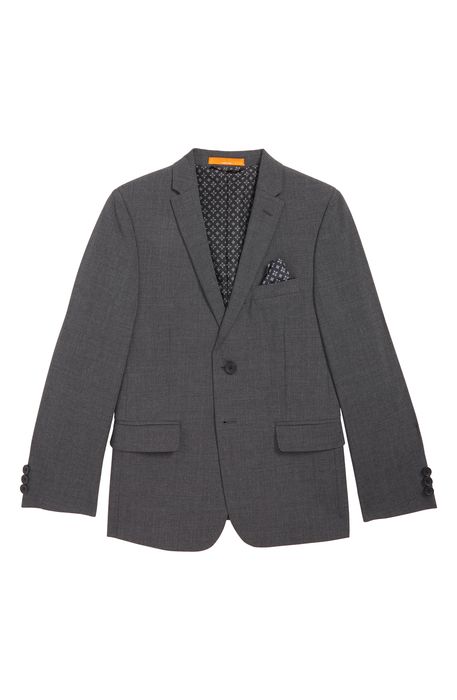 Tallia Solid Wool Blend Sport Coat in Grey