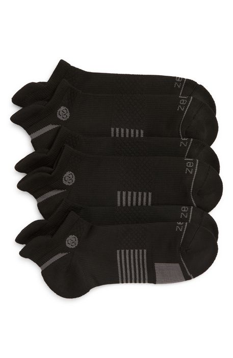 Zella Men's Motion 3-Pack Ankle Socks in Black