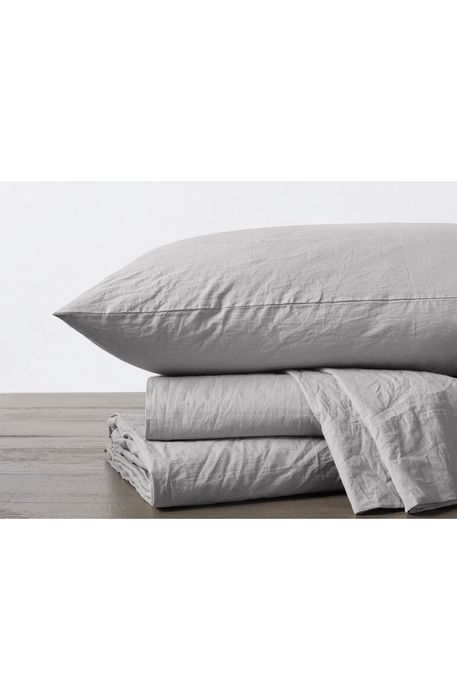 Coyuchi Crinkled Organic Cotton Percale Duvet Cover