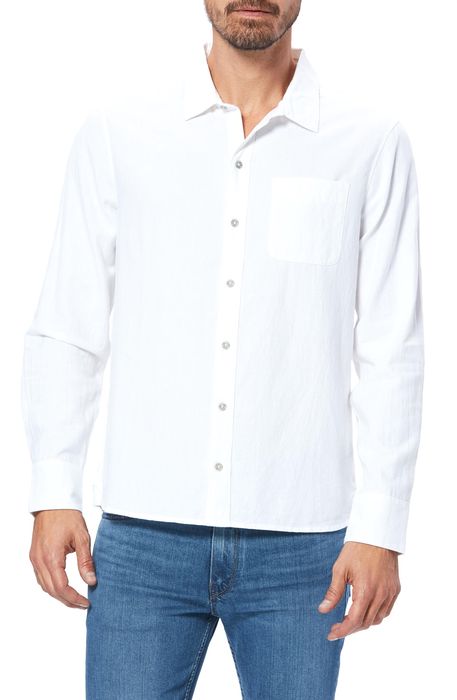 PAIGE Cooper Slim Fit Cotton Button-Up Shirt in Vintage Fresh White