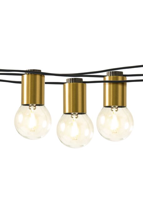 Brightech Glow Globe LED String Lights in Brass