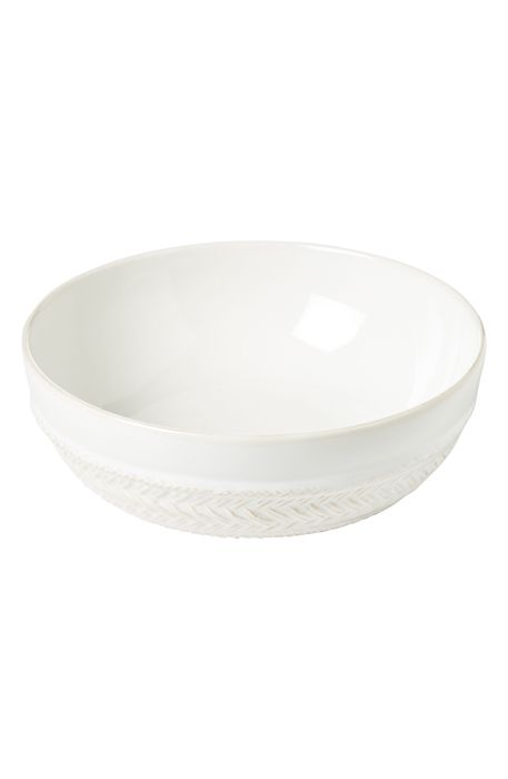 Juliska Le Panier Ceramic Coupe Bowl in Whitewash